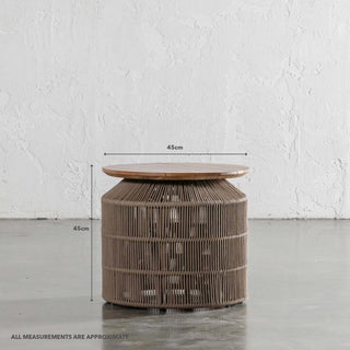 VALLECITO SIDE TABLE  |  BIRCH BARK | MEASUREMENTS