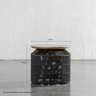 VALLECITO SIDE TABLE | BLACK NOIR | MEASUREMENTS