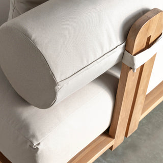 VALLE GRANDE OUTDOOR 2 SEATER SOFA + ARMCHAIR BUNDLE  |  TRAVERTINE FOG + TEAK