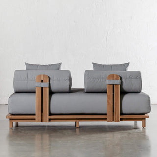 VALLE GRANDE OUTDOOR 2 SEATER  |  URBANE GREY + TEAK