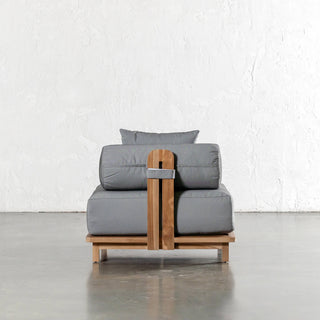 VALLE GRANDE OUTDOOR 2 SEATER SOFA + ARMCHAIR BUNDLE  |  URBANE GREY + TEAK