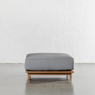 VALLE GRANDE OUTDOOR OTTOMAN  | URBANE GREY + TEAK