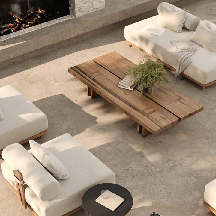 VALLE_GRANDE_OUTDOOR_2_SEATER_SOFA_ARMCHAIR_BUNDLE___TRAVERTINE_FOG_TEAK_side_BORGARO_CERAMICA_OCCASIONAL_TABLES___SET_OF_2___BLACK_NOIR_LIQUORICE_DOLOMITE