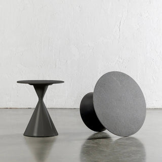 VENARIA OCCASIONAL TABLES  |  SET OF 2  |  BLACK NOIR + LIQUORICE DOLOMITE