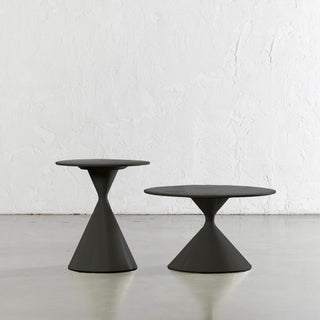 VENARIA OCCASIONAL TABLES  |  SET OF 2  |  BLACK NOIR + LIQUORICE DOLOMITE