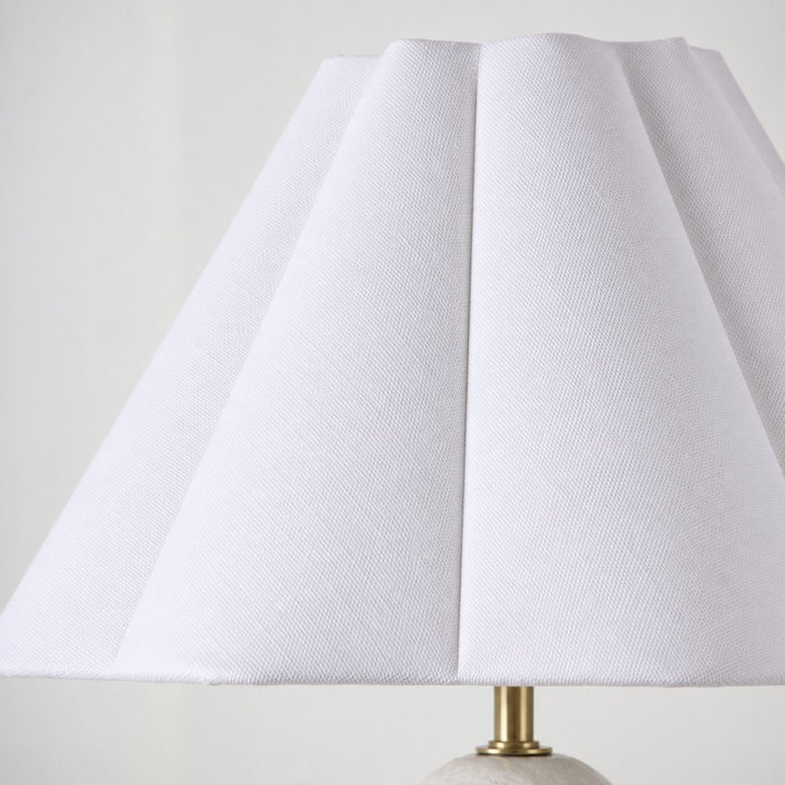 VERDURO TABLE LAMP  |  42CM  |  CERAMICA WHITE + LINEN SHADE
