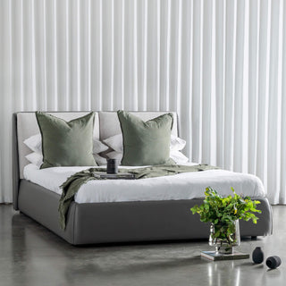 VESIMA BED FRAME  |  MISTY GREY + DEEP OLIVE MOSS