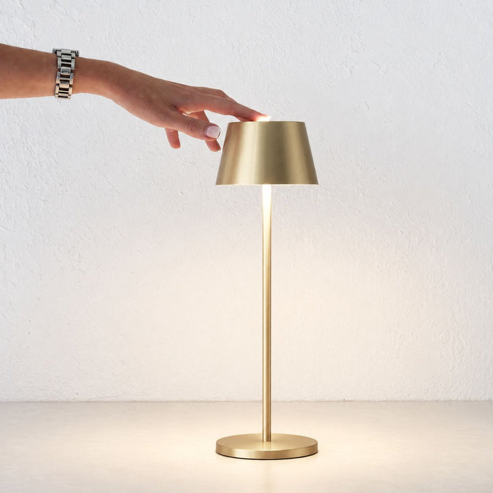 VILLEBOIS RECHARGEABLE INDOOR/OUTDOOR LED LANTERN  |  ANTIQUE BRASS