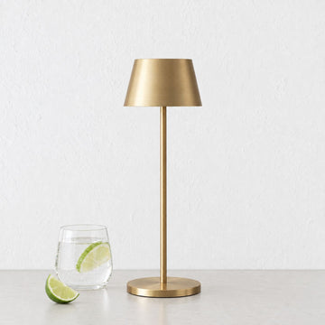 VILLEBOIS RECHARGEABLE INDOOR/OUTDOOR LED LANTERN  |  ANTIQUE BRASS