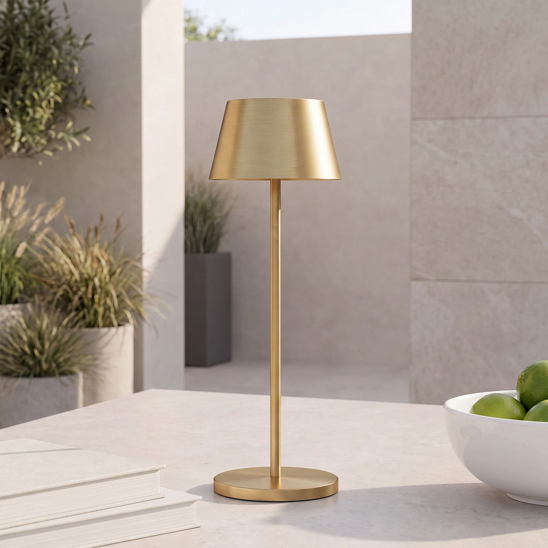 VILLEBOIS RECHARGEABLE INDOOR/OUTDOOR LED LANTERN  |  ANTIQUE BRASS