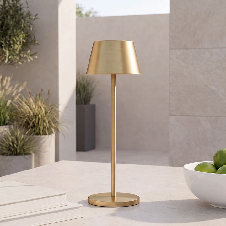 VILLEBOIS RECHARGEABLE INDOOR/OUTDOOR LED LANTERN  |  ANTIQUE BRASS