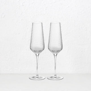 WEDGWOOD  |  VERA WANG SWIRL CHAMPAGNE FLUTE  |  SET OF 2