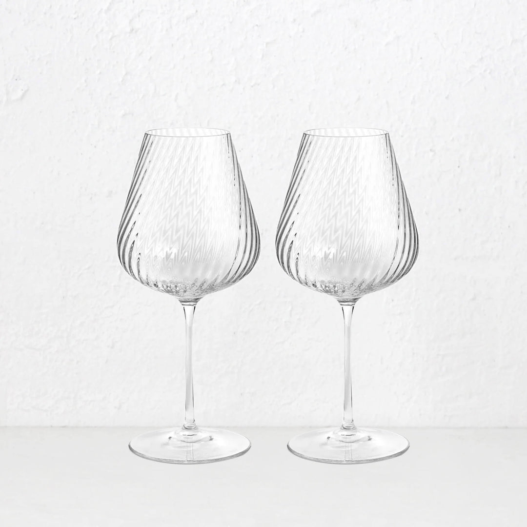 WEDGWOOD  |  VERA WANG SWIRL WHITE WINE GLASS  |  SET OF 2