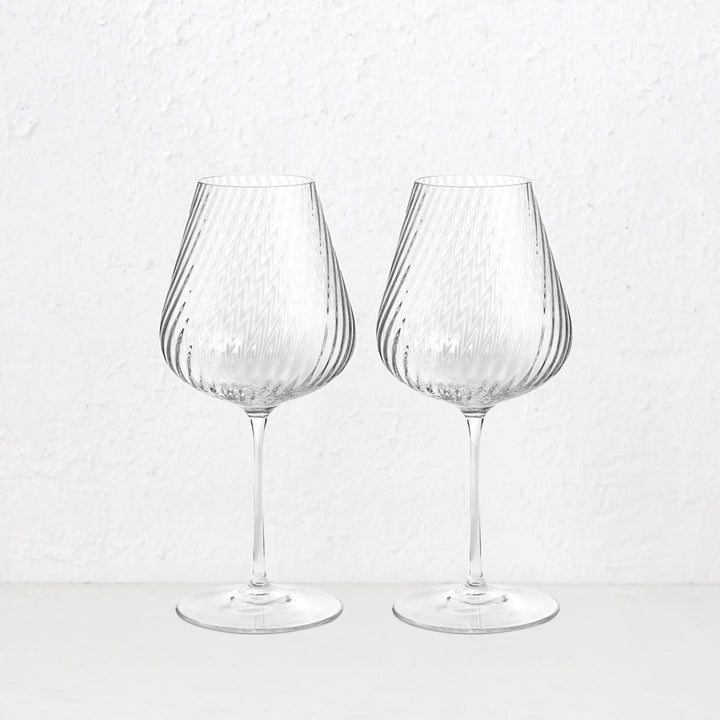 WEDGWOOD  |  VERA WANG SWIRL WHITE WINE GLASS  |  SET OF 2