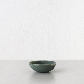 WESLEY RESIN PEBBLE PINCH BOWL BUNDLE X4  |  10CM  |  DARK MOSS