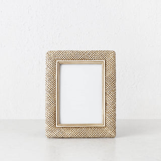 WESTPORT WEAVE PHOTO FRAME  5X7"  |  BEIGE CALM