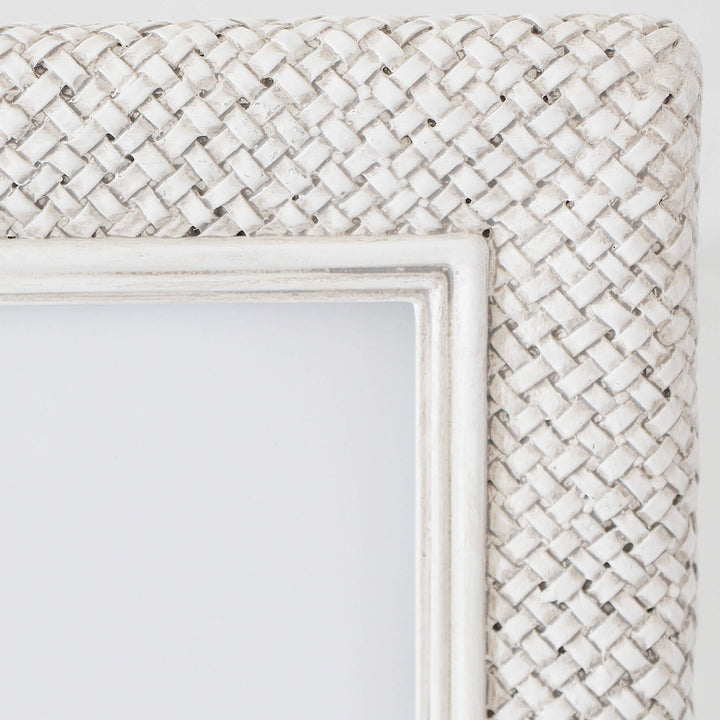 WESTPORT WEAVE PHOTO FRAME  |  4X6"  |  BERKSHIRE WHITE