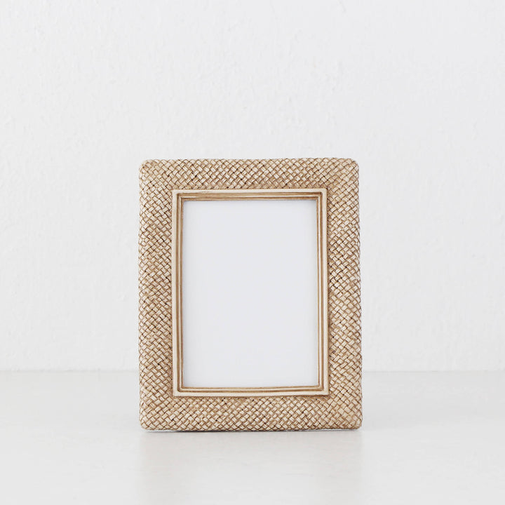 WESTPORT WEAVE PHOTO FRAME  |  5X7"  |  BEIGE CALM