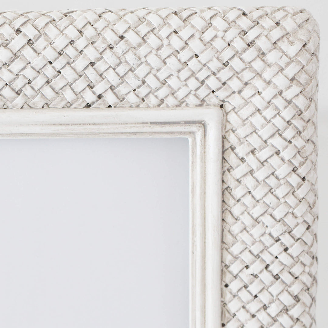 WESTPORT WEAVE PHOTO FRAME  |  5X7"  |  BERKSHIRE WHITE