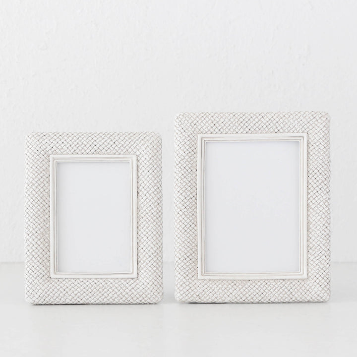 WESTPORT WEAVE PHOTO FRAME  |  BERKSHIRE WHITE COLLECTION