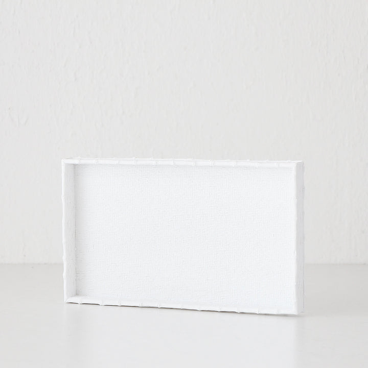 WHITE WEAVE SERVING TRAY  |  BUNDLE X2