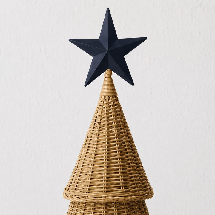WICKER LED CHRISTMAS TREE  |  PINE BARK NATURAL  |  WARM WHITE LED