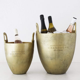 WINE ICE BUCKET BUNDLE X2  |  MEDIUM + LARGE  |  BURNT PEWTER