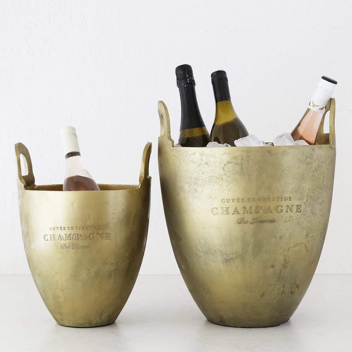 WINE ICE BUCKET BUNDLE X2  |  MEDIUM + LARGE  |  BURNT PEWTER