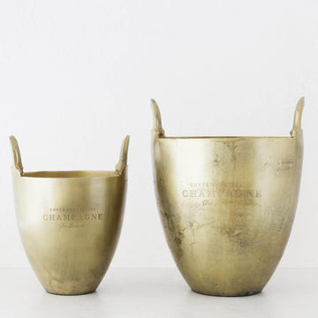 WINE ICE BUCKET BUNDLE X2  |  MEDIUM + LARGE  |  BURNT PEWTER