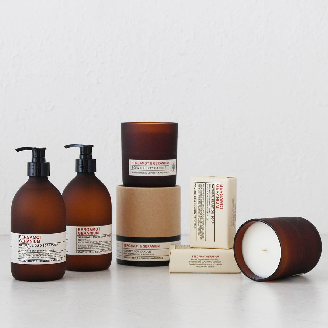 WAVERTREE + LONDON NATURALS  |  BERGAMOT + GERANIUM COLLECTION