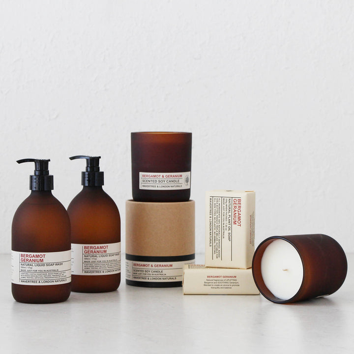 WAVERTREE + LONDON NATURALS  |  BERGAMOT + GERANIUM COLLECTION