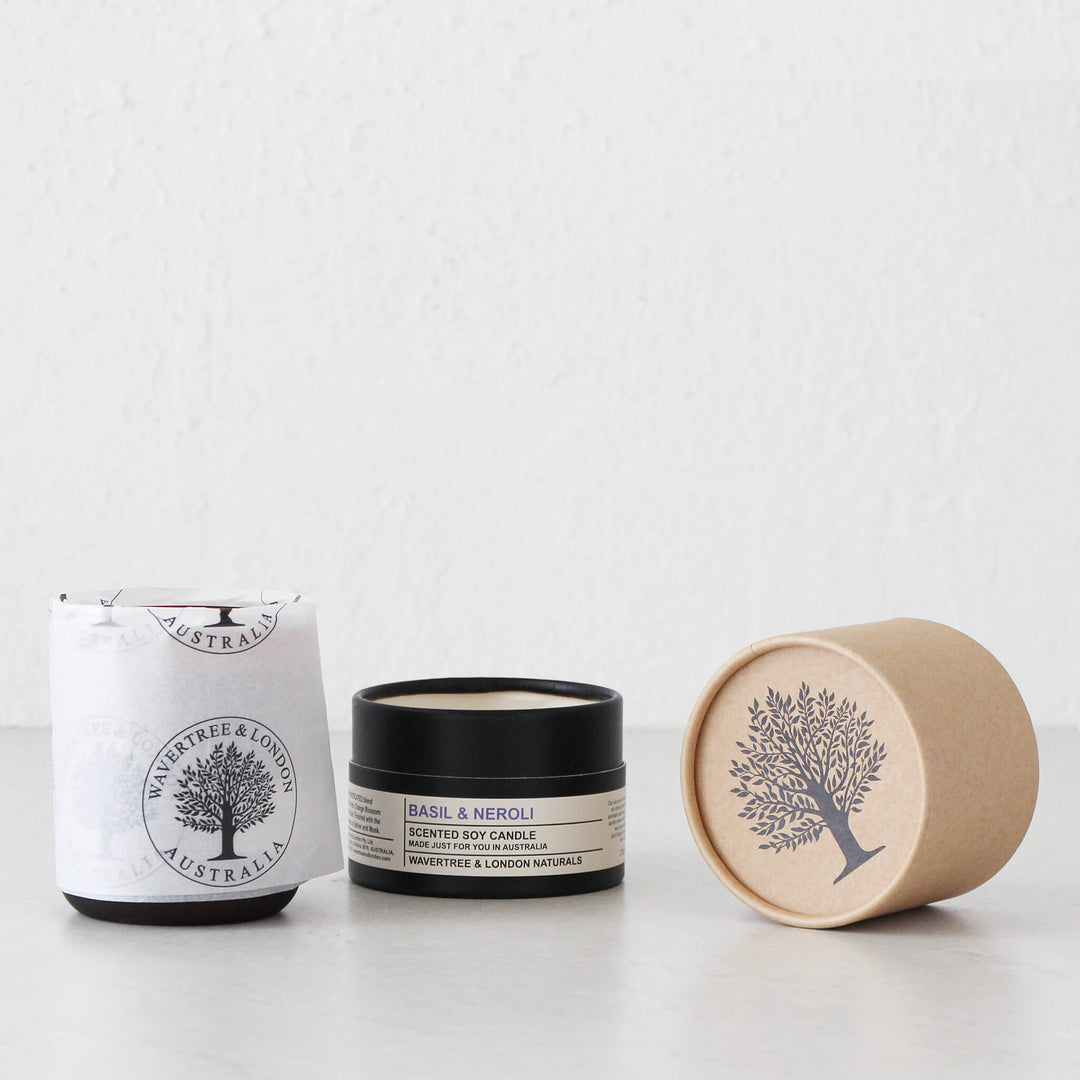 WAVERTREE + LONDON NATURALS  |  SCENTED CANDLE  |  NEROLI + BASIL