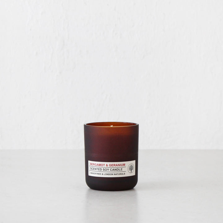 WAVERTREE + LONDON NATURALS  |  SCENTED CANDLE  |  BERGAMOT + GERANIUM