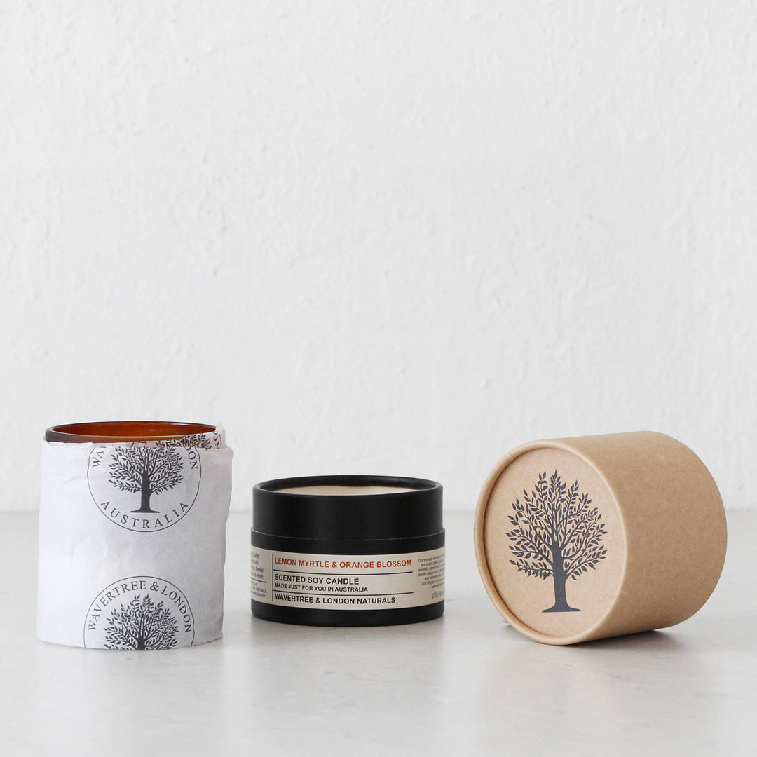 WAVERTREE + LONDON NATURALS  |  SCENTED CANDLE  |  LEMON MYRTLE + ORANGE BLOSSOM