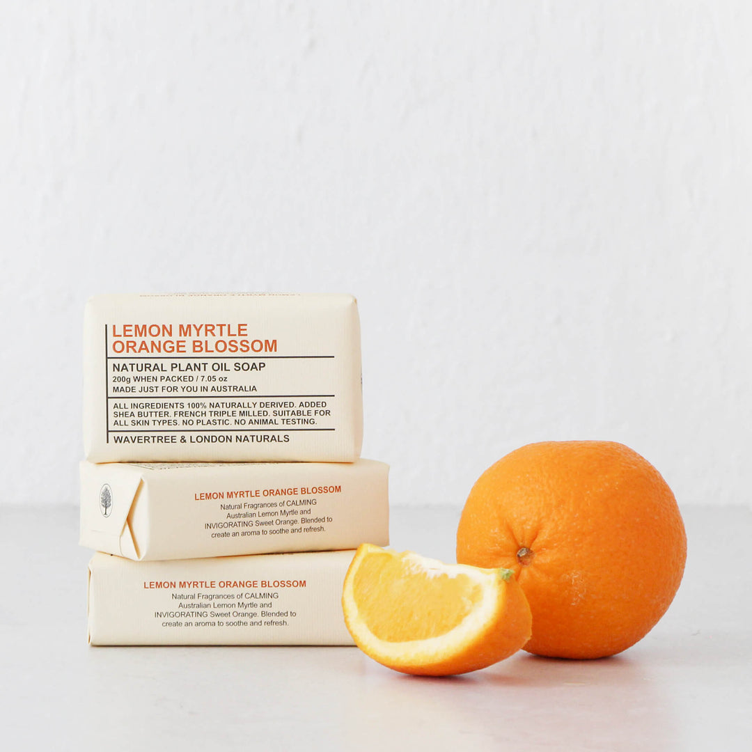 WAVERTREE + LONDON NATURALS  |  SOAP BAR BUNDLE X3  |  LEMON MYRTLE + ORANGE BLOSSOM