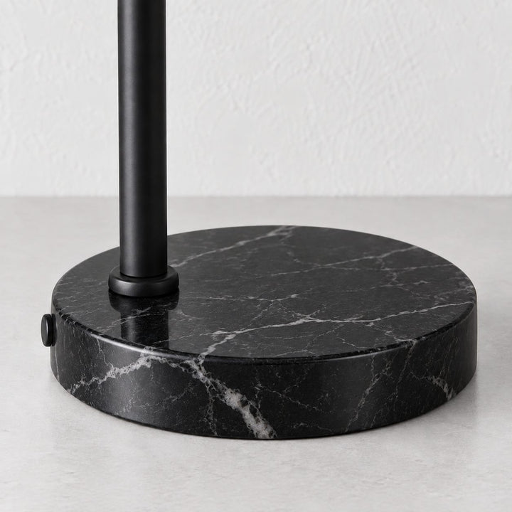 WEXFORD TABLE LAMP  | 56CM  |  BLACK MARBLE + BLACK SHADE