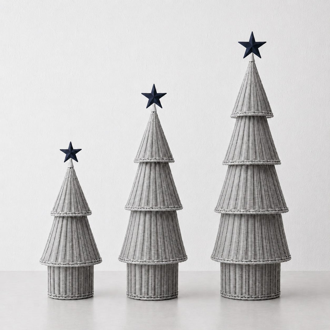 WICKER LED CHRISTMAS TREE  |  SNOWDROP WHITE  |  COOL WHITE LED