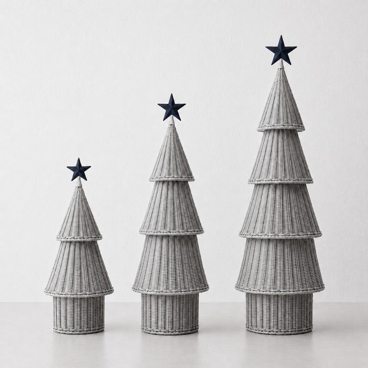 WICKER LED CHRISTMAS TREE  |  SNOWDROP WHITE  |  COOL WHITE LED