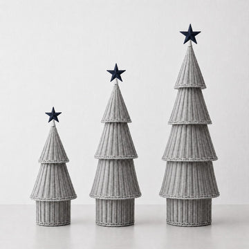 WICKER LED CHRISTMAS TREE  |  SNOWDROP WHITE  |  COOL WHITE LED