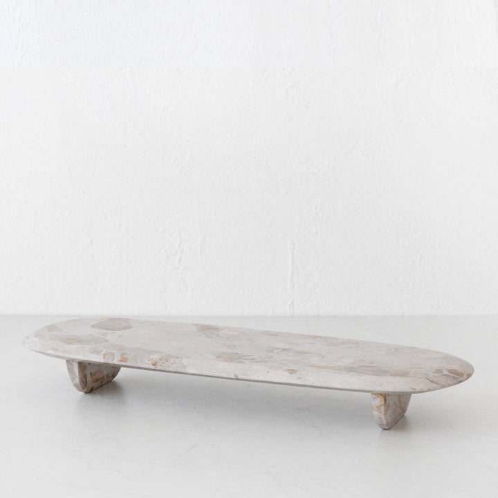 XENA MARBLE FOOTED BOARD  |  50CM  |  TAUPE MARBLE