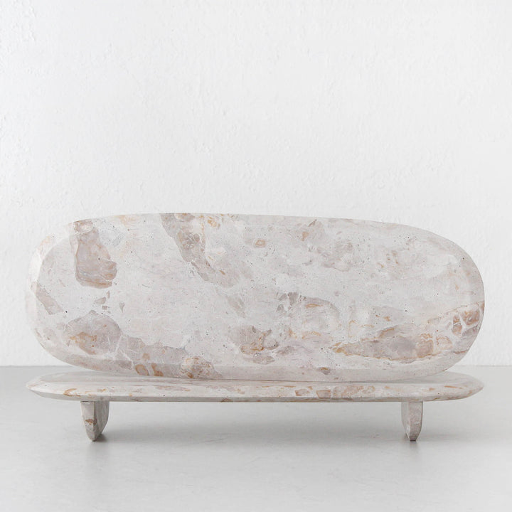 XENA MARBLE FOOTED BOARD BUNDLE X2 |  50CM  |  TAUPE MARBLE