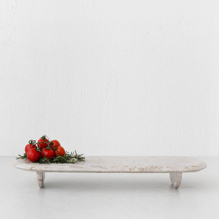 XENA MARBLE FOOTED BOARD  |  50CM  |  TAUPE MARBLE