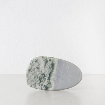 XENA OVAL MARBLE SERVING BOARD  |  24CM  |  GREEN MARBLE