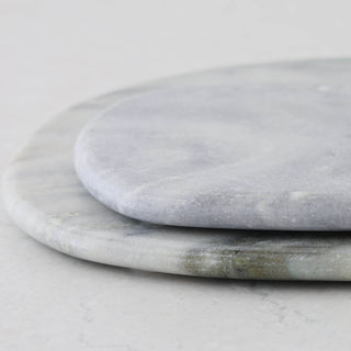 XENA OVAL MARBLE SERVING BOARD BUNDLE  |  24CM + 38CM  |  GREEN MARBLE