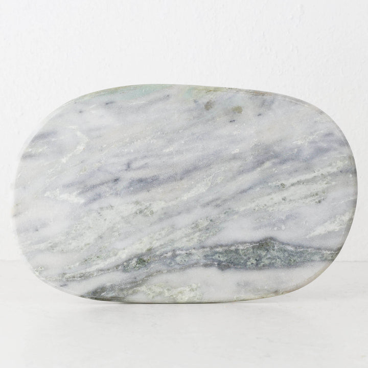 XENA OVAL MARBLE SERVING BOARD  |  38CM  |  GREEN MARBLE