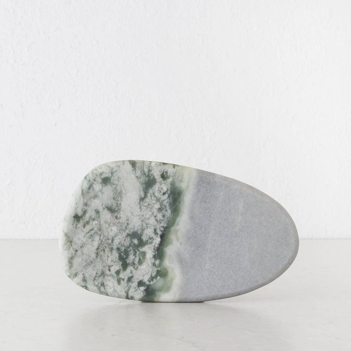 XENA OVAL MARBLE SERVING BOARD  |  24CM  |  GREEN MARBLE