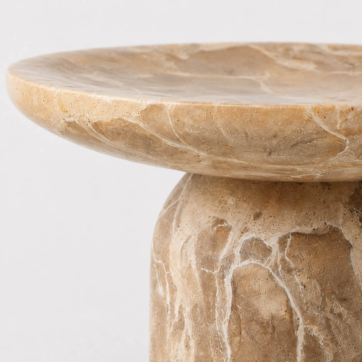 XENA FOOTED CAKE STAND  |  25CM  |  CAPRI BEIGE MARBLE