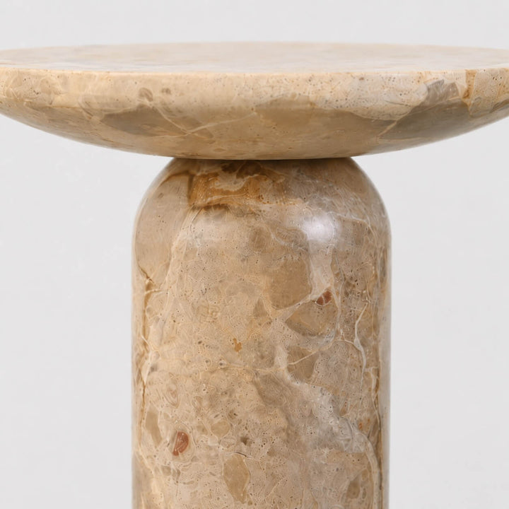 XENA FOOTED BOWL  |  25CM  |  CAPRI BEIGE MARBLE