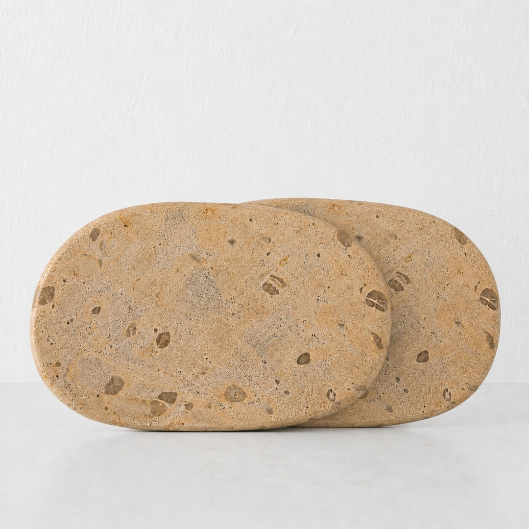 XENA SERVING BOARD BUNDLE X2  |  38CM  |  CAPRI BEIGE MARBLE