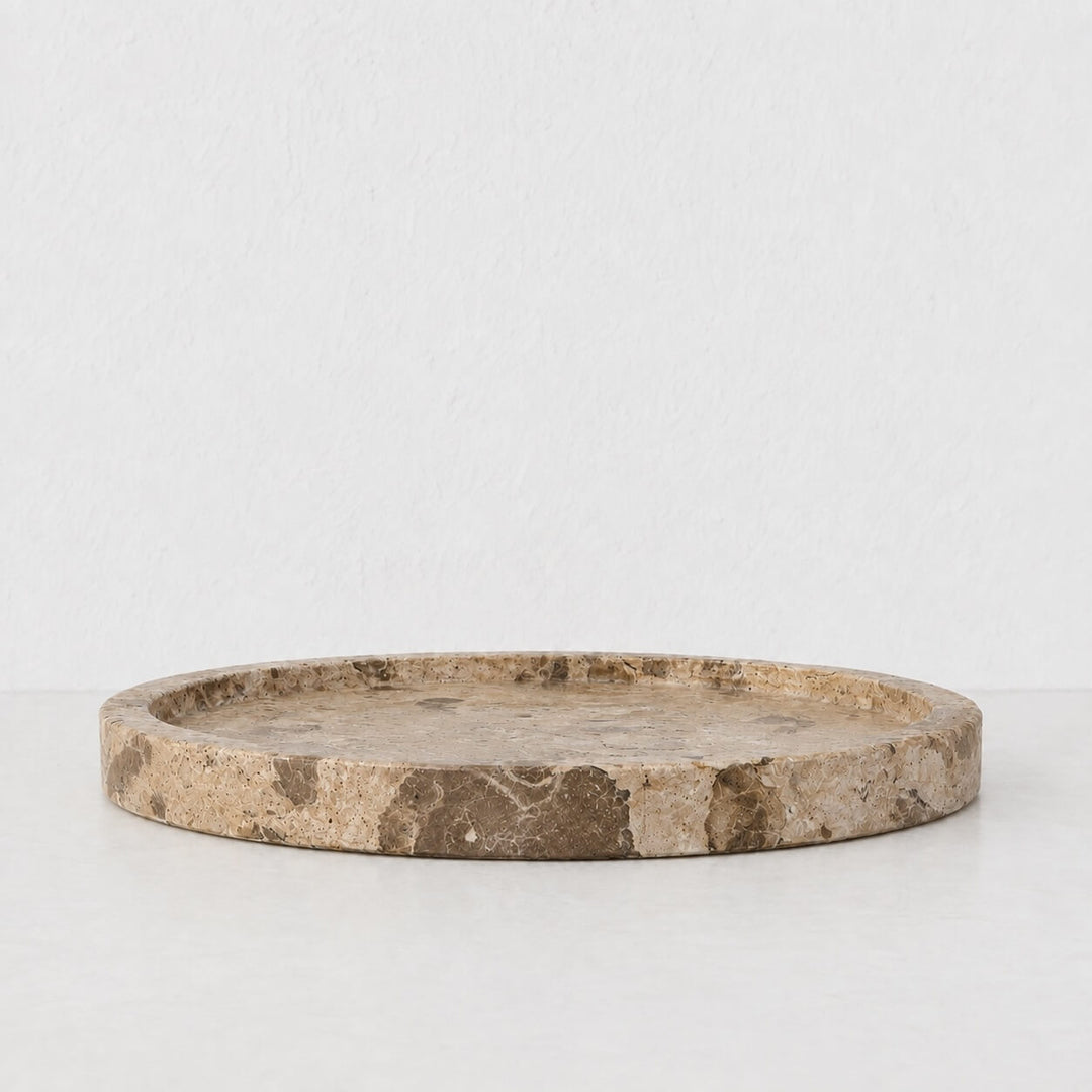XENA SERVING TRAY  |  32CM  |  CAPRI BEIGE MARBLE